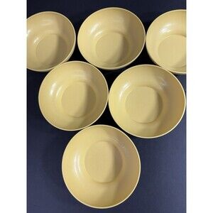 Vintage 1970s Lot of 6 Tupperware Harvest Gold 6" Cereal/Salad/Soup Bowls #890
